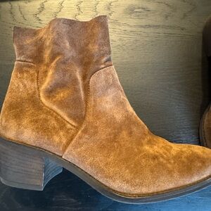 Brown Suede Ankle Boots
